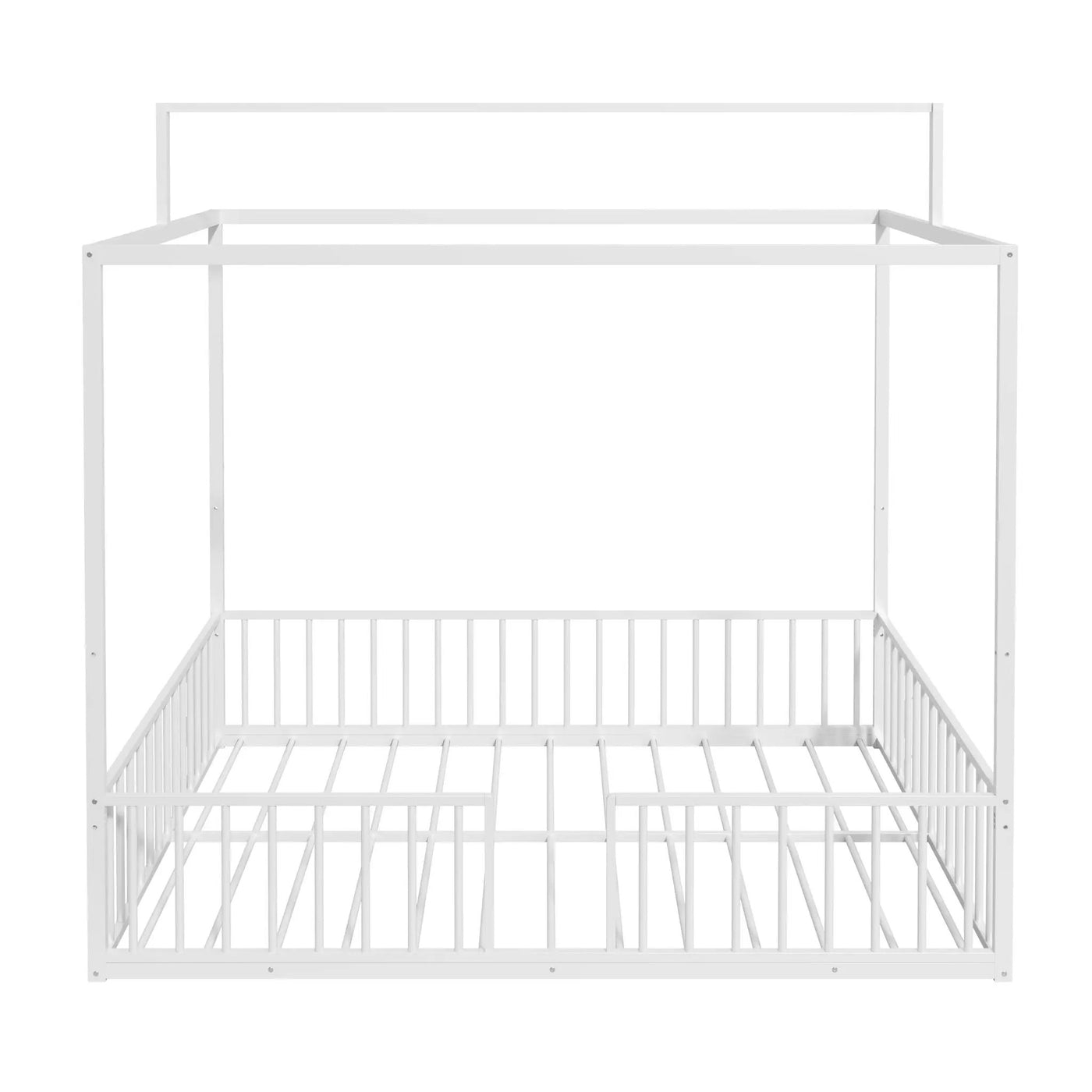 3 In 1 Convertible Montessori Floor Bed With Fenced Support by HouseOfZazla