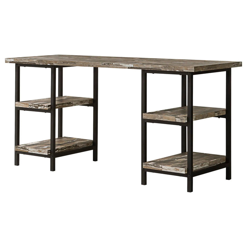 Kemper 59-inch 4-shelf Writing Desk Weathered Brown by Unique Piece Furniture