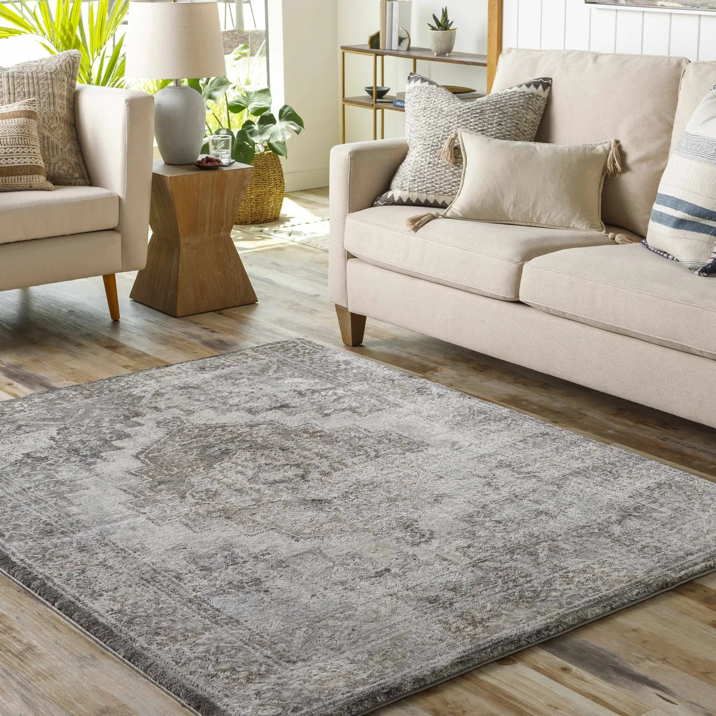 Manaring Charcoal Luxe Thick Area Rug - Clearance by Boutique Rugs