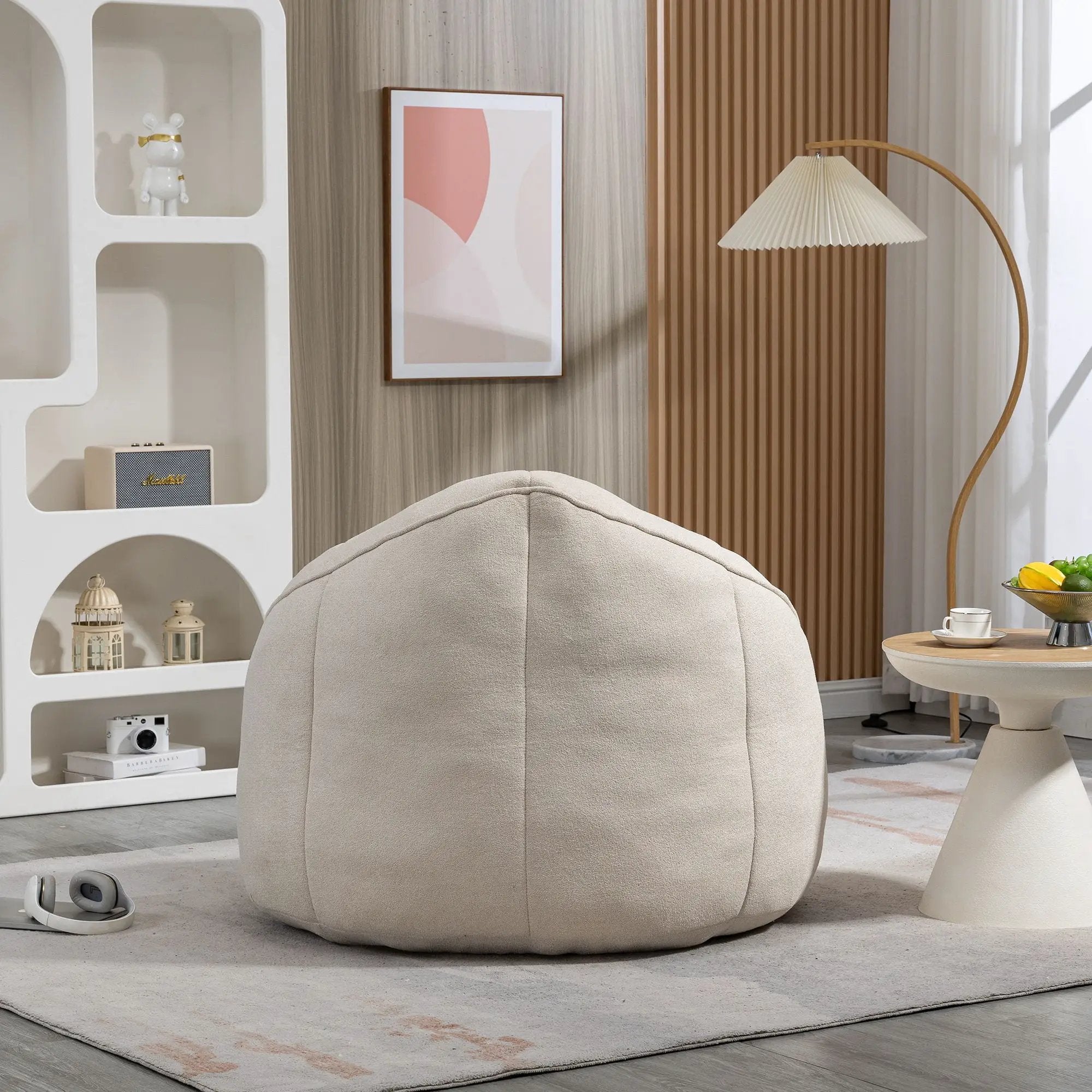 Bedding Bean Bag Sofa Chair High Pressure Foam With Footrest by Unique Piece Furniture