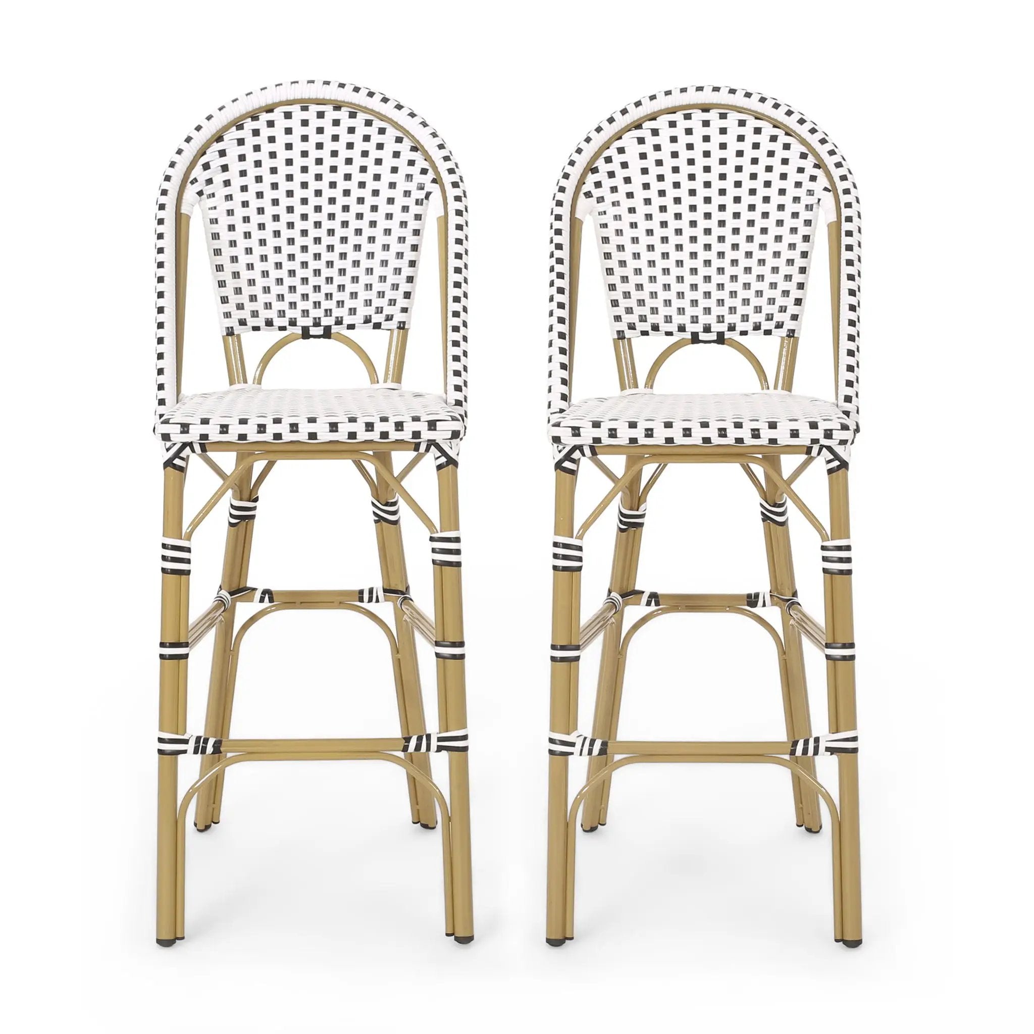 Outdoor PE Rattan French Barstool Set by HouseOfZazla