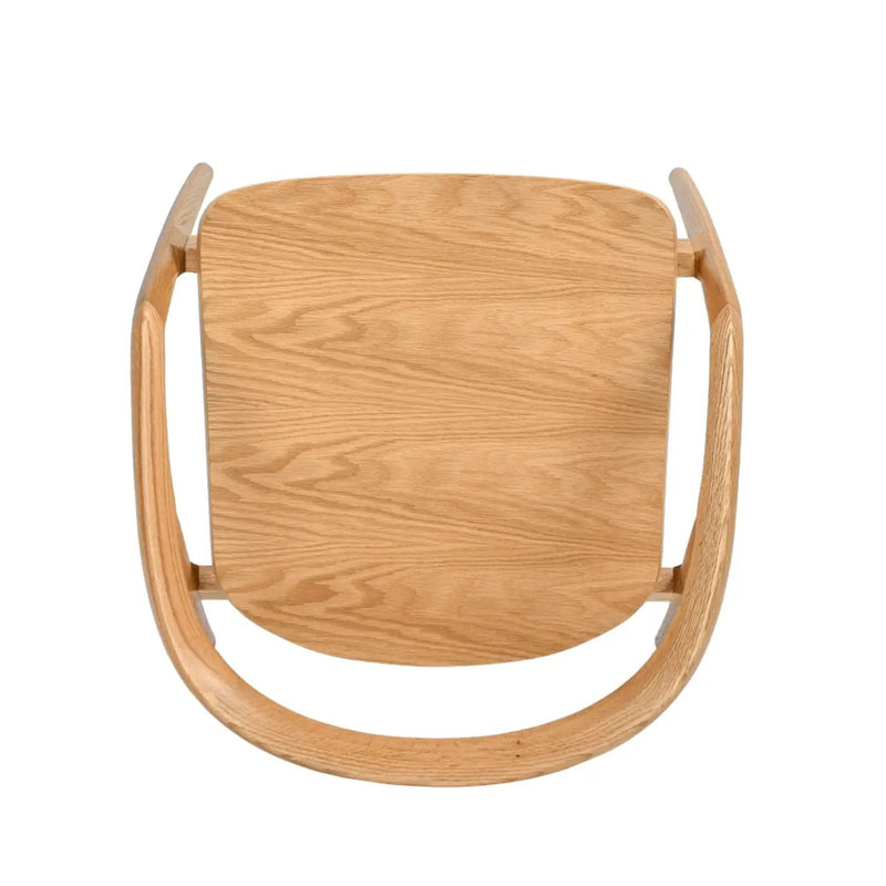 Simeon - Scandinavian Sculpted Dining Chair - Warm Natural Brown by Unique Piece Furniture