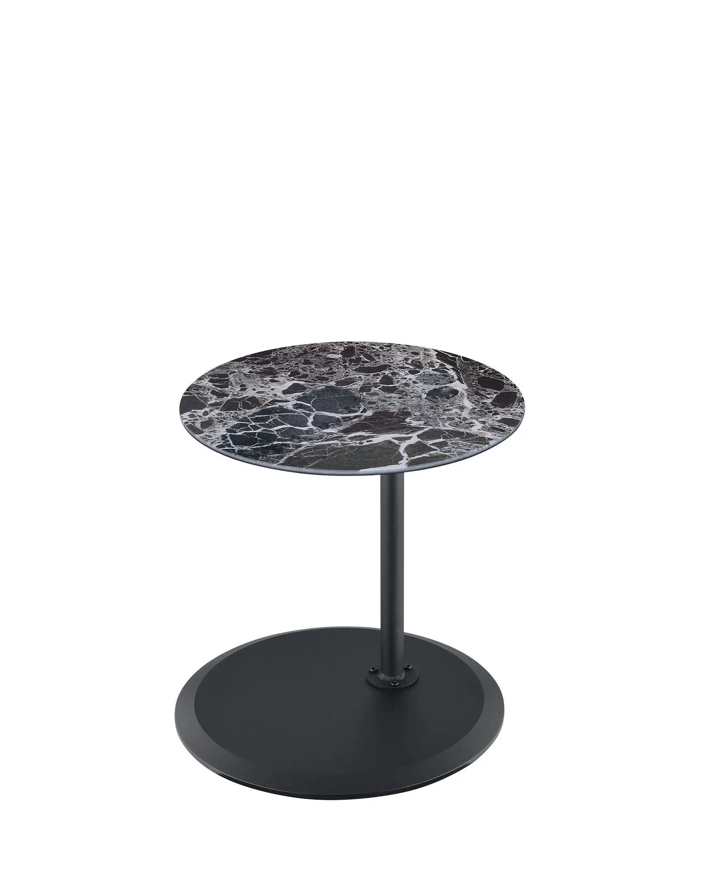 Orbit - 15.5" End Table With Height Adjustable Marble Textured Top by HouseOfZazla