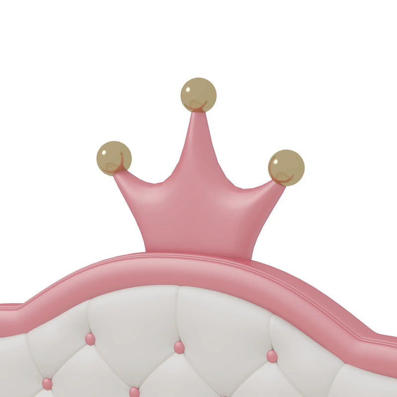 Lovely Crown Fantasy Princess Bed With Tufted Headboard by HouseOfZazla