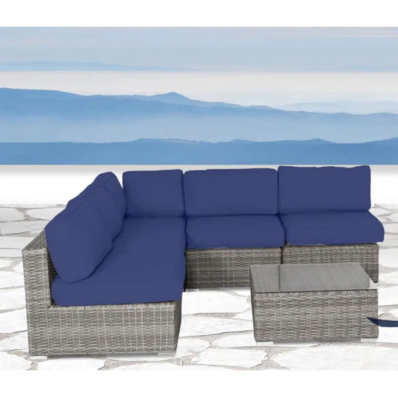 Seating Set With Cushions Handcrafted Wicker Design by Unique Piece Furniture