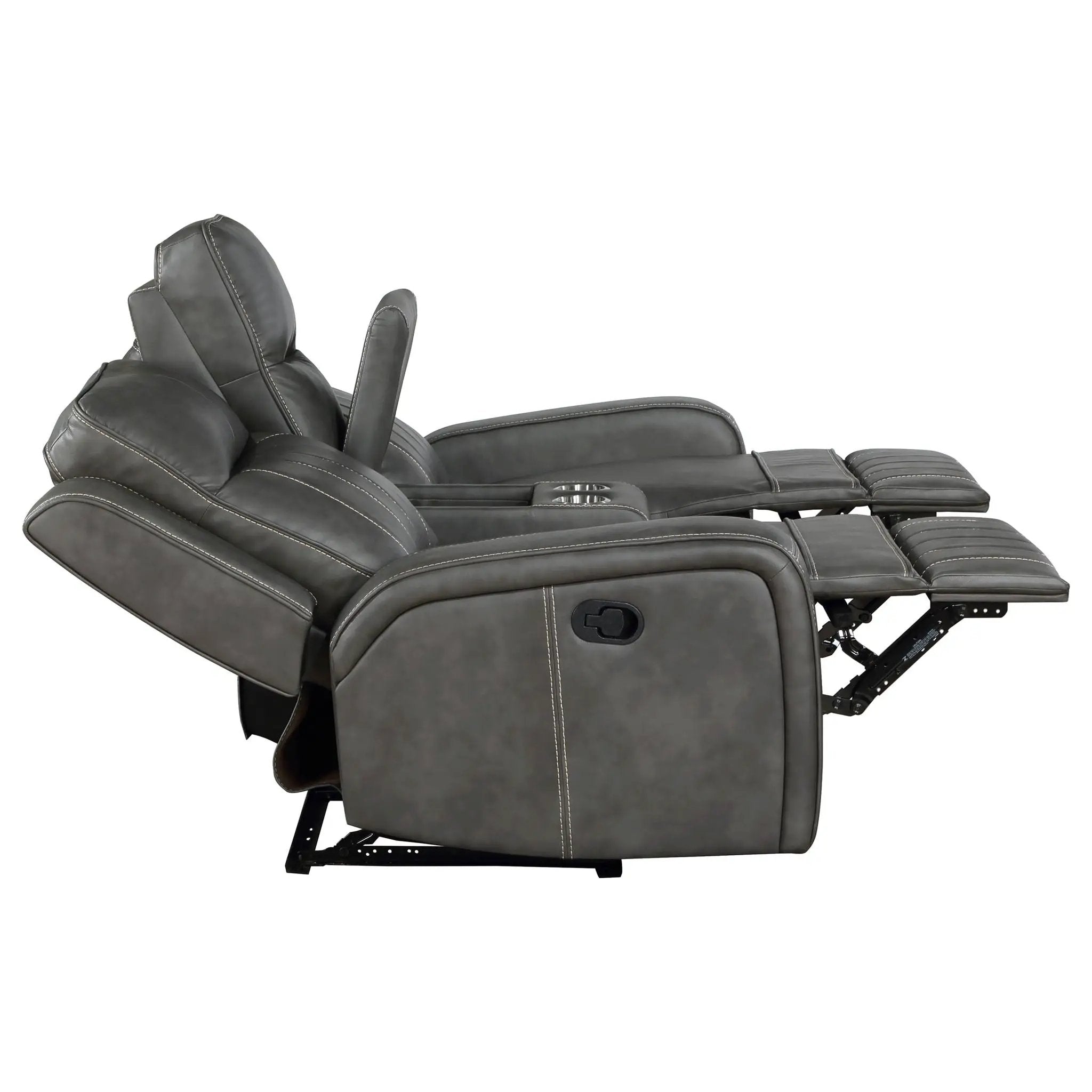 Forrest - 2 Piece Motion Reclining Sofa Set - Gray