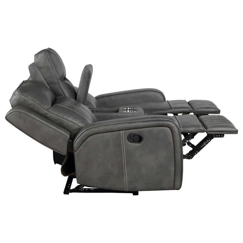 Forrest - 2 Piece Motion Reclining Sofa Set - Gray