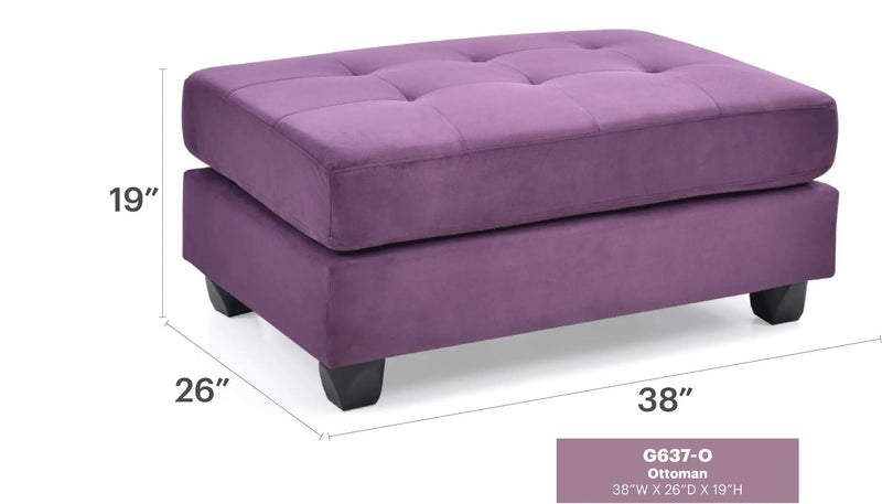 Chic Contemporary Ottoman by Unique Piece Furniture