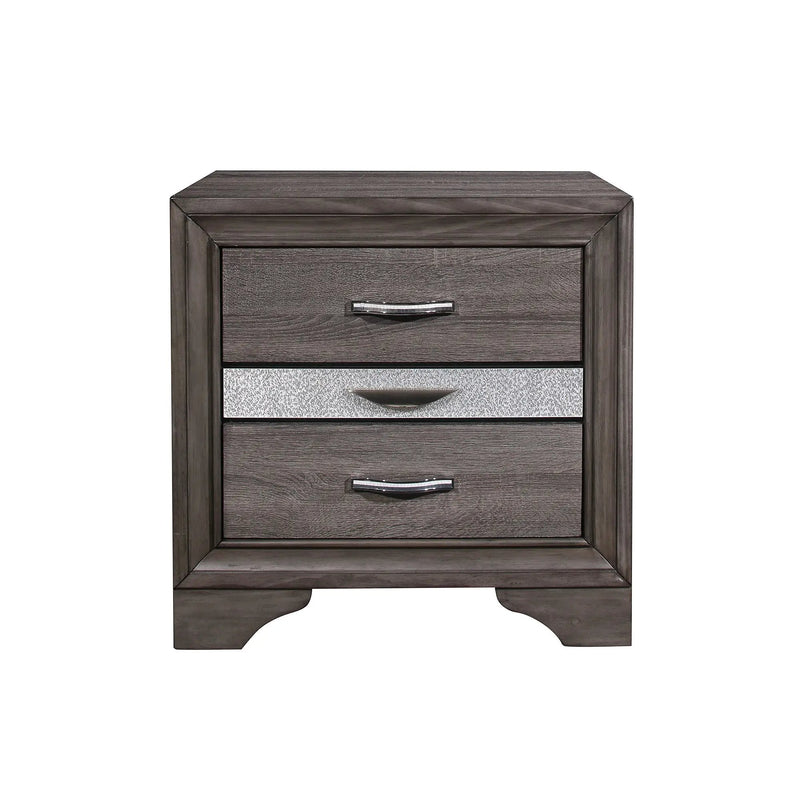 Ryder - Sparkle Nightstand - Gray by Unique Piece Furniture