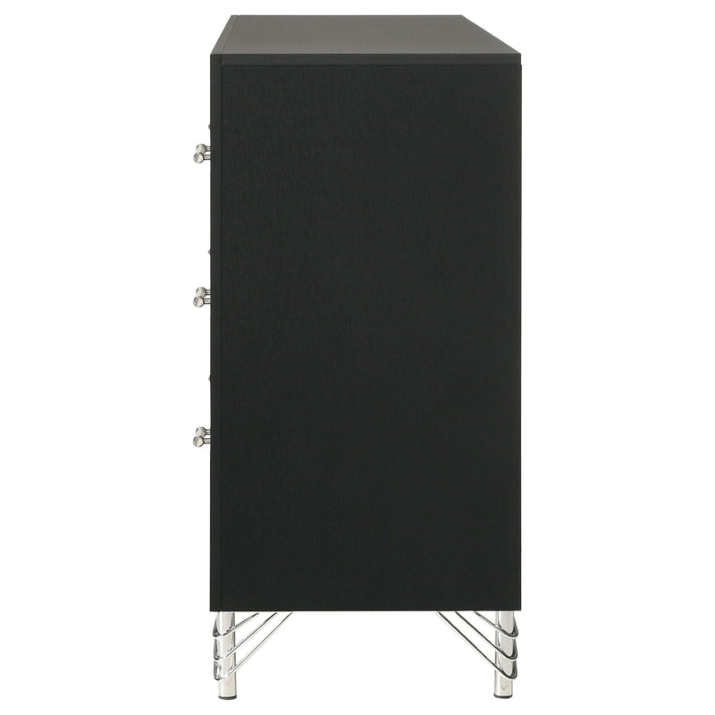 Malcolm - 6 Drawer Dresser Cabinet - Black