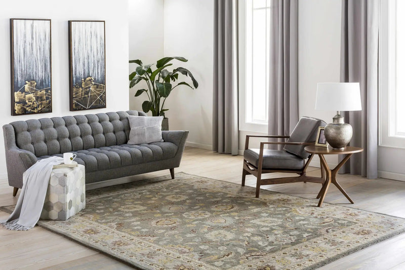 Darmstadt Abstract Gold and Blue Canvas Wall Art - Clearance by Boutique Rugs