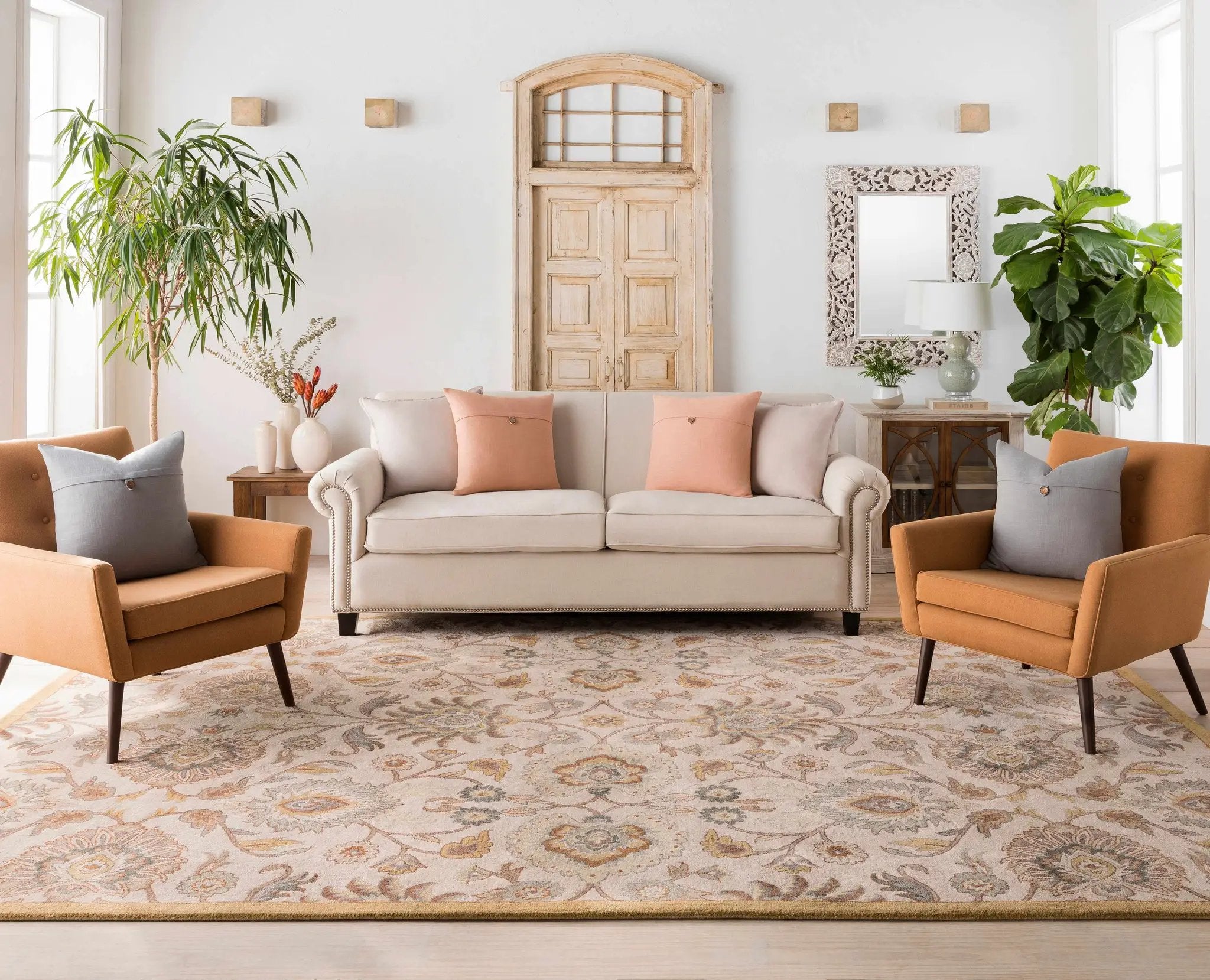 Indiana Wood Mirror by Boutique Rugs