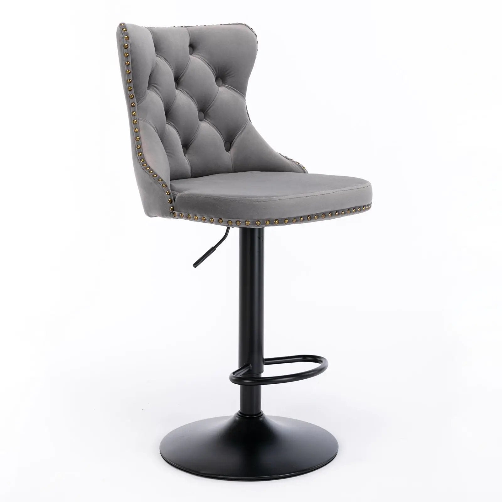 Swivel Barstools Adjusatble Seat Height, Modern Upholstered Bar Stools With Backs Comfortable Tufted For Home Pub And Kitchen Island (Set of 2) by HouseOfZazla
