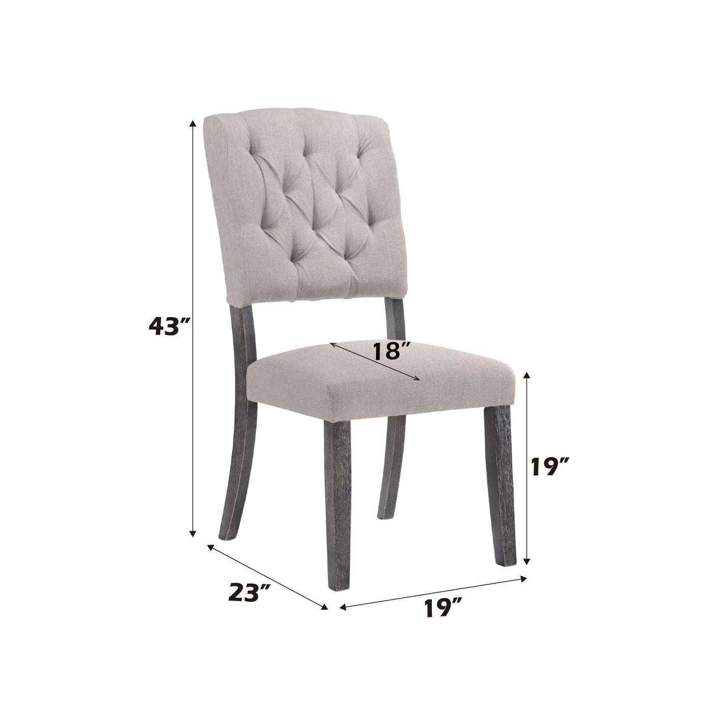 Bernard - Weathered Side Chair (Set of 2) by Unique Piece Furniture