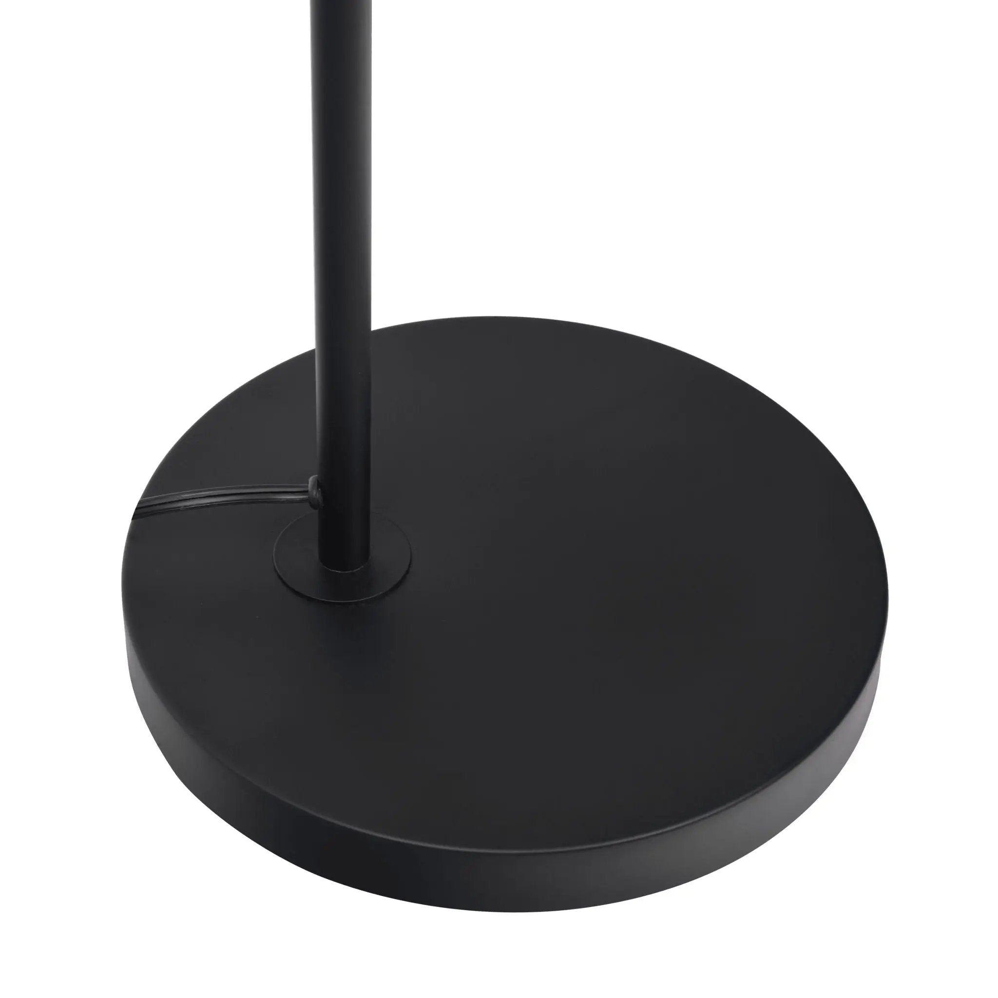 Seoul - Floor Lamp With Rotary Switch Wood Table Base - Black / White by Unique Piece Furniture