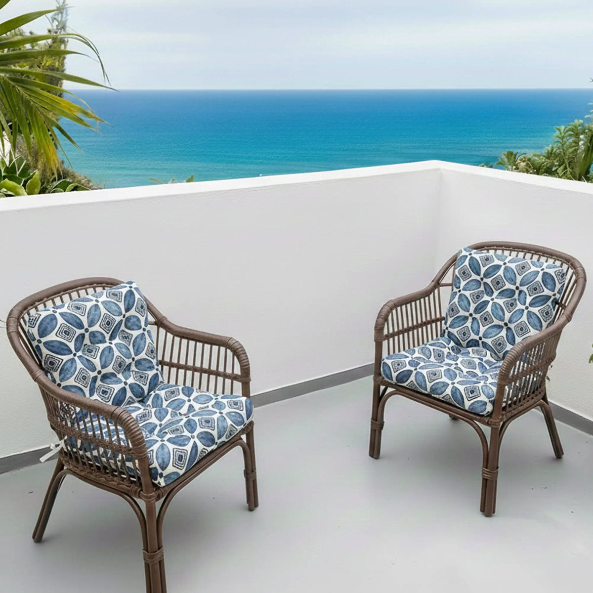 Outdoor Chair Cushions Set of 2, 19 x 19 x 4 Inch by HouseOfZazla