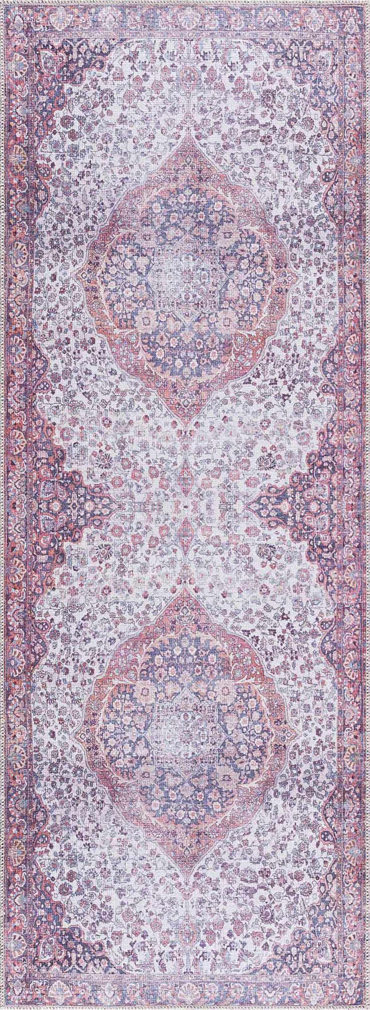 Red Cael Tumble Dry Washable Rug - Clearance, photo 9 of 12