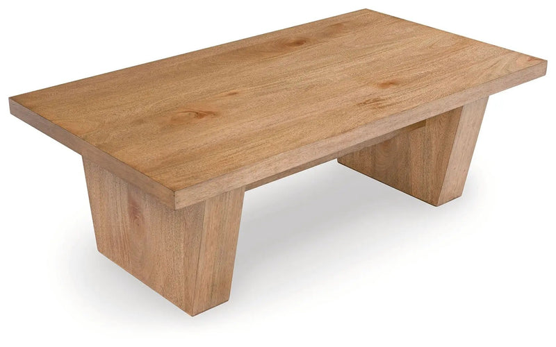 Kristiland - Rectangular Cocktail Table - Light Brown by Unique Piece Furniture