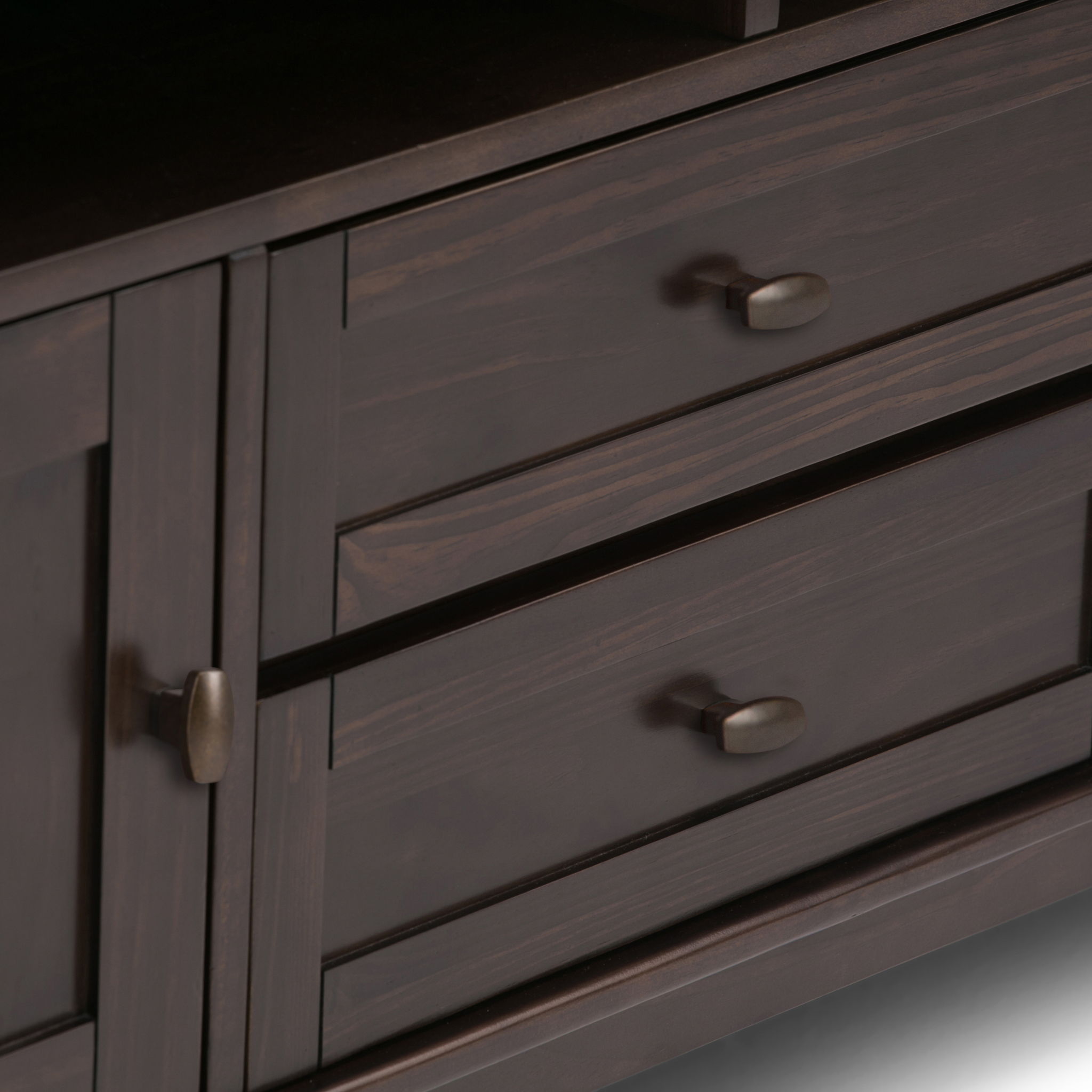 Warm Shaker - TV Media Stand Handcrafted - Tobacco Brown by HouseOfZazla