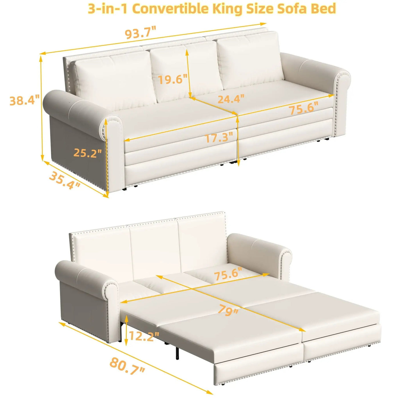 Chesterfield Sofa & Pull Out Bed by HouseOfZazla