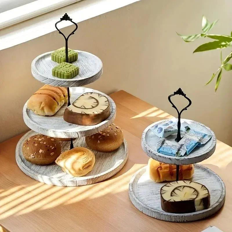 Cake Stand - 3-Tier Wooden by House Of Avana