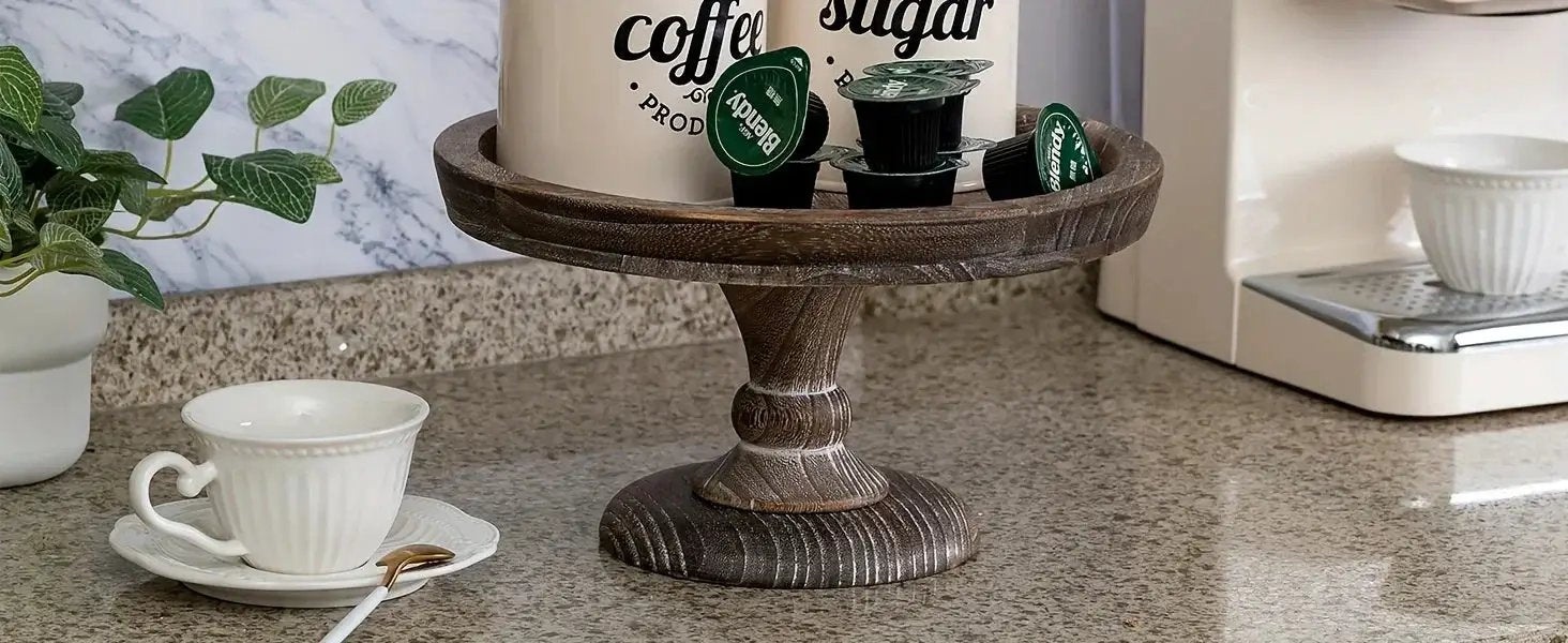 Cake Stand - Japanese-Style Wood Wooden by House Of Avana