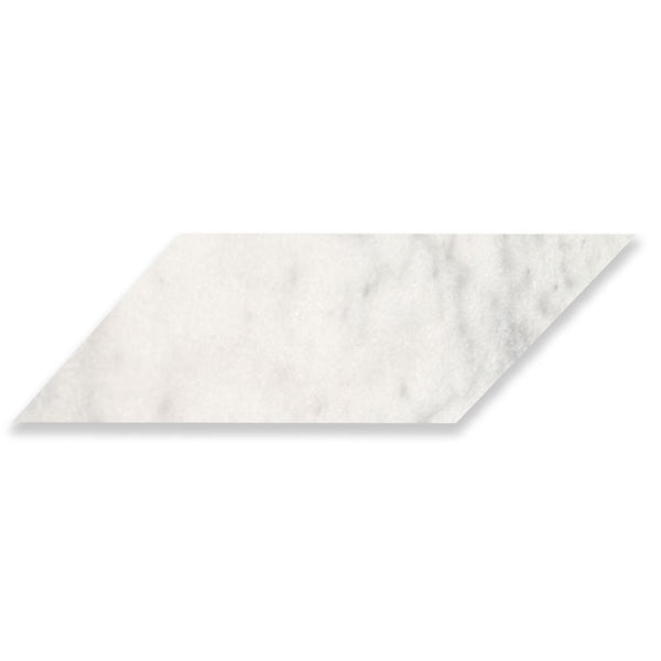 Calacata T Honed Chevron Marble Tiles 5x17