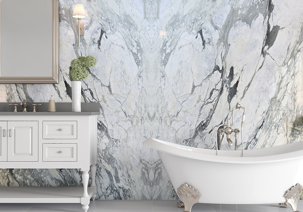 Calacata Vision Polished Marble Slab Random room scene