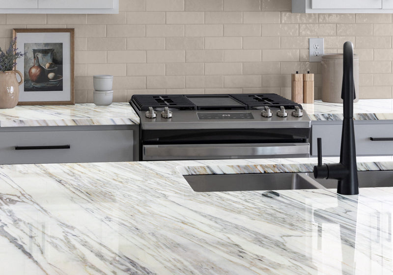 Calacatta Belgia Polished Marble Slab Random 1 1/4 room scene