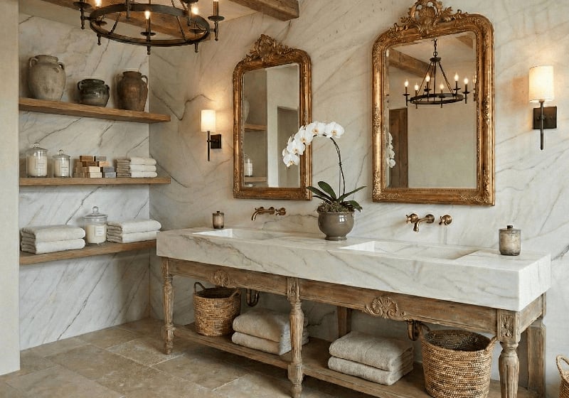 Calacatta Brasil Value Honed Quartzite Slab Random room scene 2