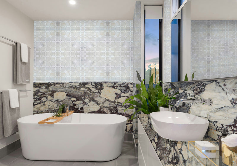 Calacatta Breccia Violetta Honed Marble Slab Random 3/4 room scene 2