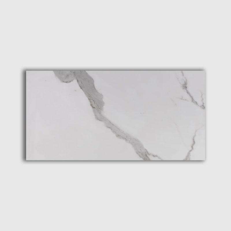 Calacatta Bright Matte Marble Look Porcelain Tiles 12x24 Porcelain Matte 12x24 Tiles