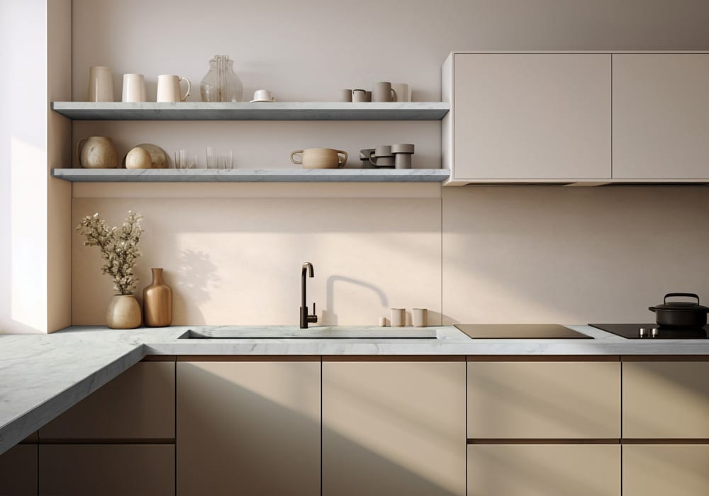 Calacatta Covelano Polished Marble Slab Random room scene 2
