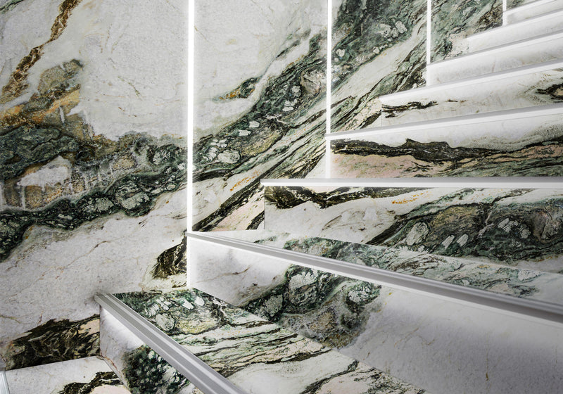 Calacatta Da Vinci Polished Marble Slab Random room scene 2
