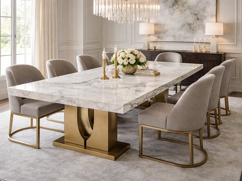 Calacatta Giotto Polished Quartzite Slab Random room scene 2