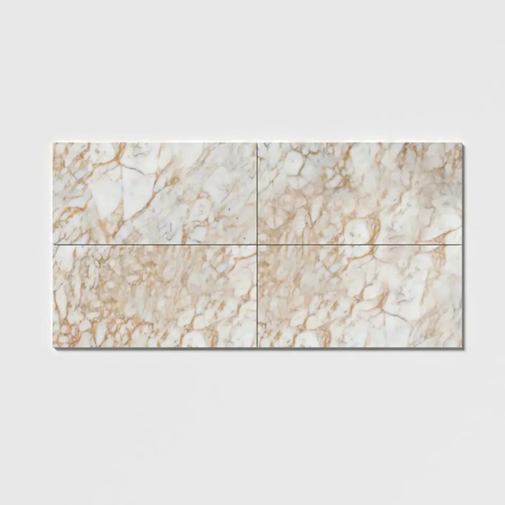 Calacatta Gold European Honed Marble Tiles 12x24 by Stonetiledepot