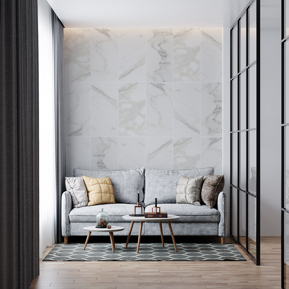 Calacatta Gold Honed Marble Tiles 12x24 Marble Honed 12x24 Tiles — 2