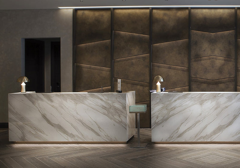 Calacatta Gold Natural Sintered Stone Slab 125x63 room scene 4