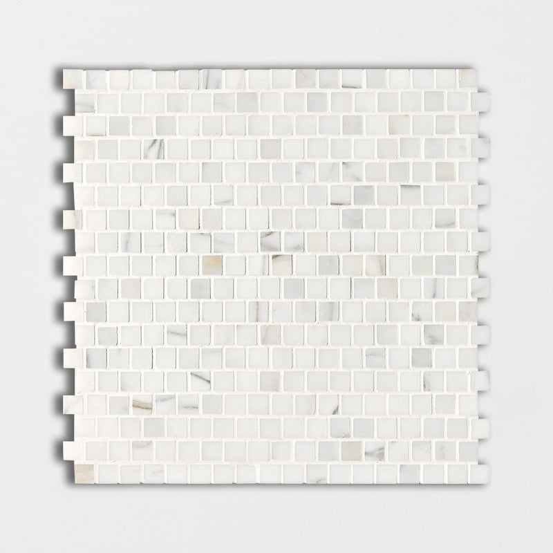 Calacatta Gold Polished 5/8x5/8 Marble Mosaics 12x12 Marble Polished 12x12 Mosaics