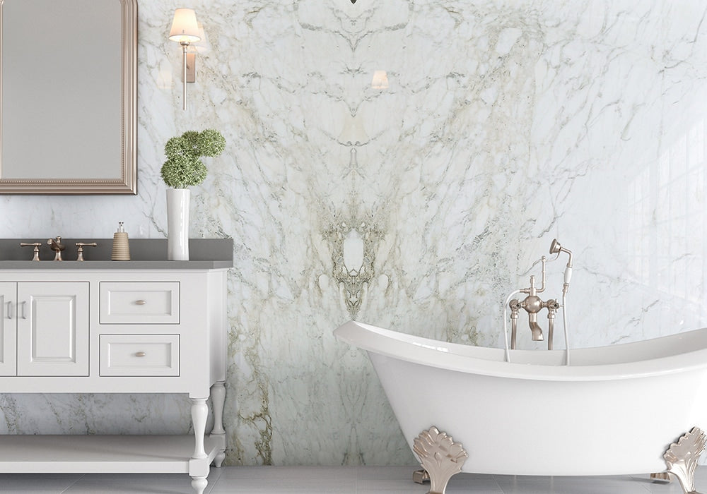 Calacatta Gold Polished Marble Slab Random 1 1/4 room scene