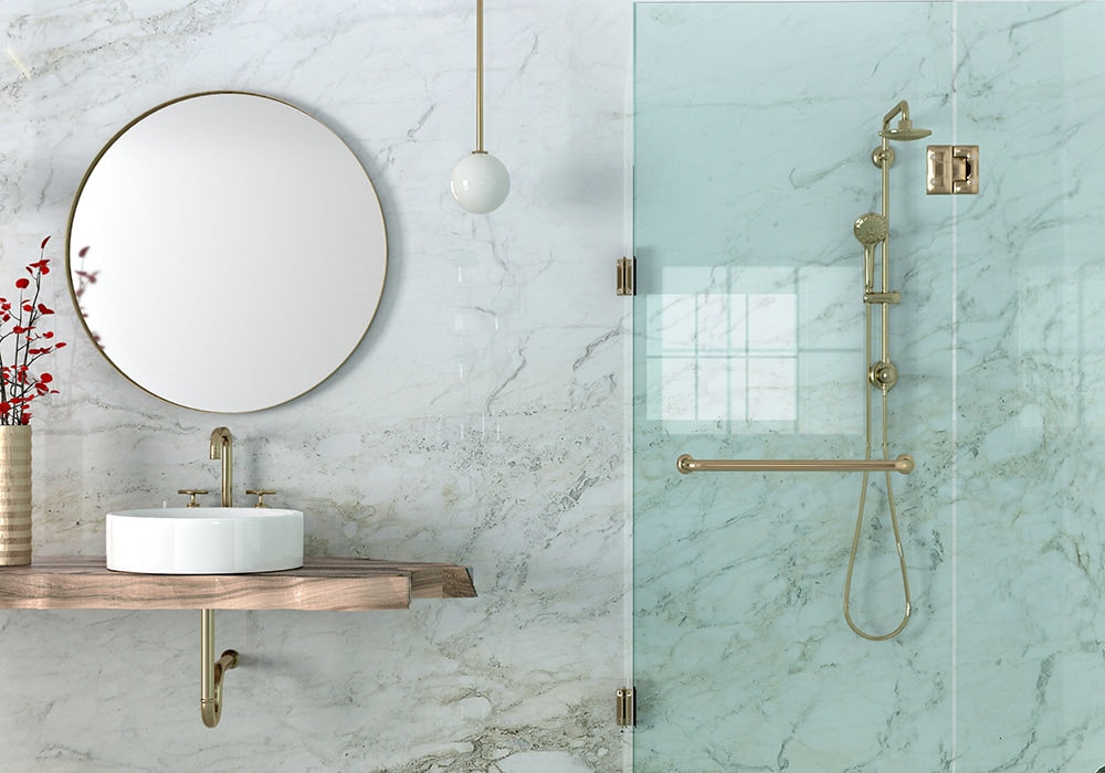 Calacatta Gold Polished Marble Slab Random 1 1/4 room scene 3
