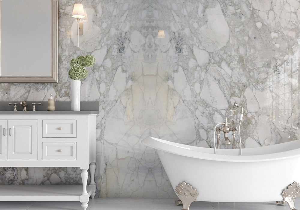 Calacatta Gold Polished Marble Slab Random 3/4 room scene