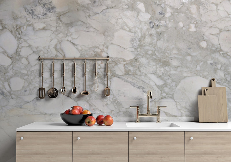 Calacatta Gold Polished Marble Slab Random 3/4 room scene 2