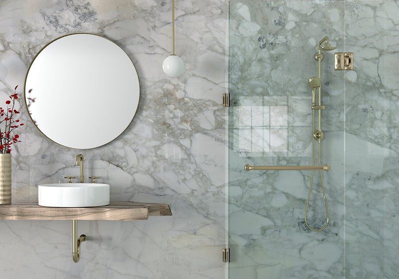 Calacatta Gold Polished Marble Slab Random 3/4 room scene 3