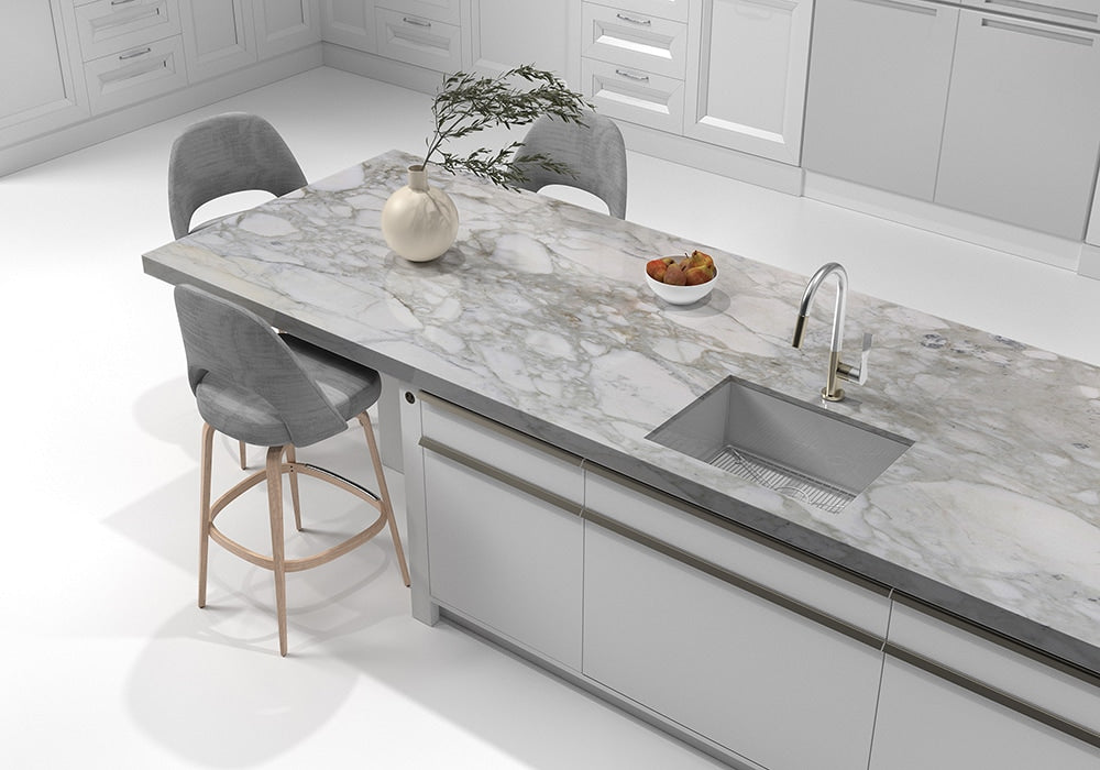 Calacatta Gold Polished Marble Slab Random 3/4 room scene 4