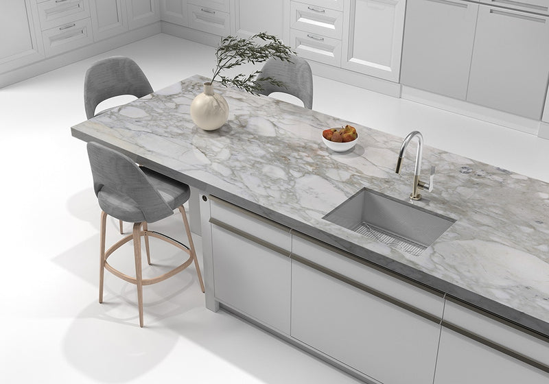Calacatta Gold Polished Marble Slab Random 3/4 room scene 4