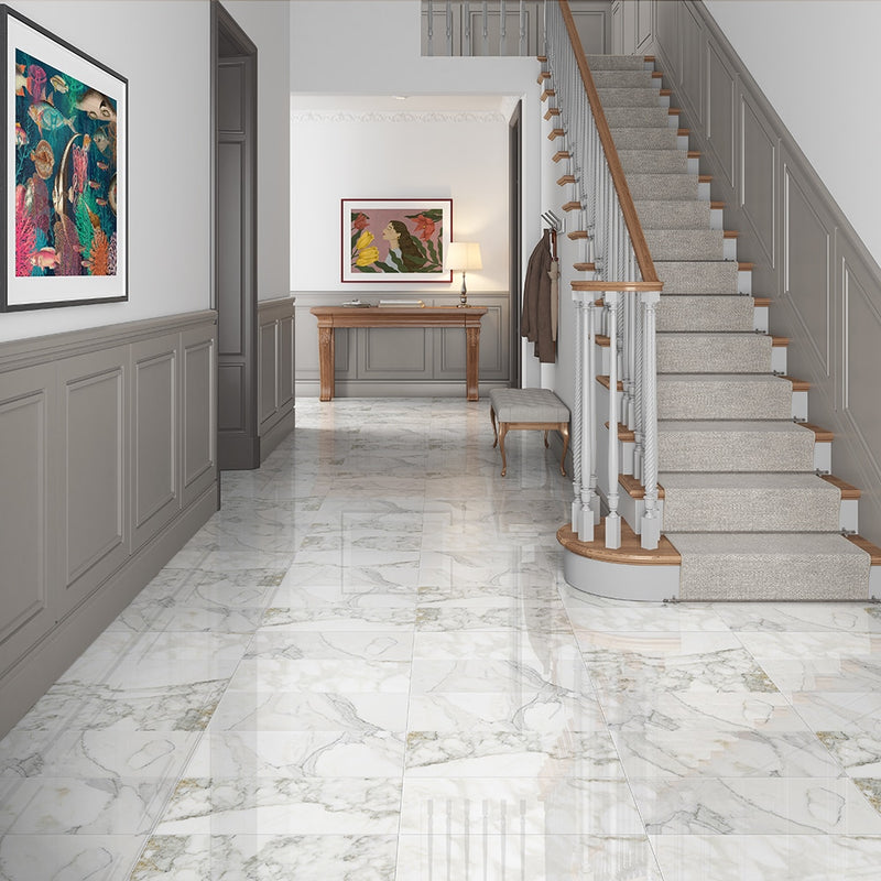 Calacatta Gold Polished Marble Tiles 12x24 Marble Polished 12x24 Tiles — 2