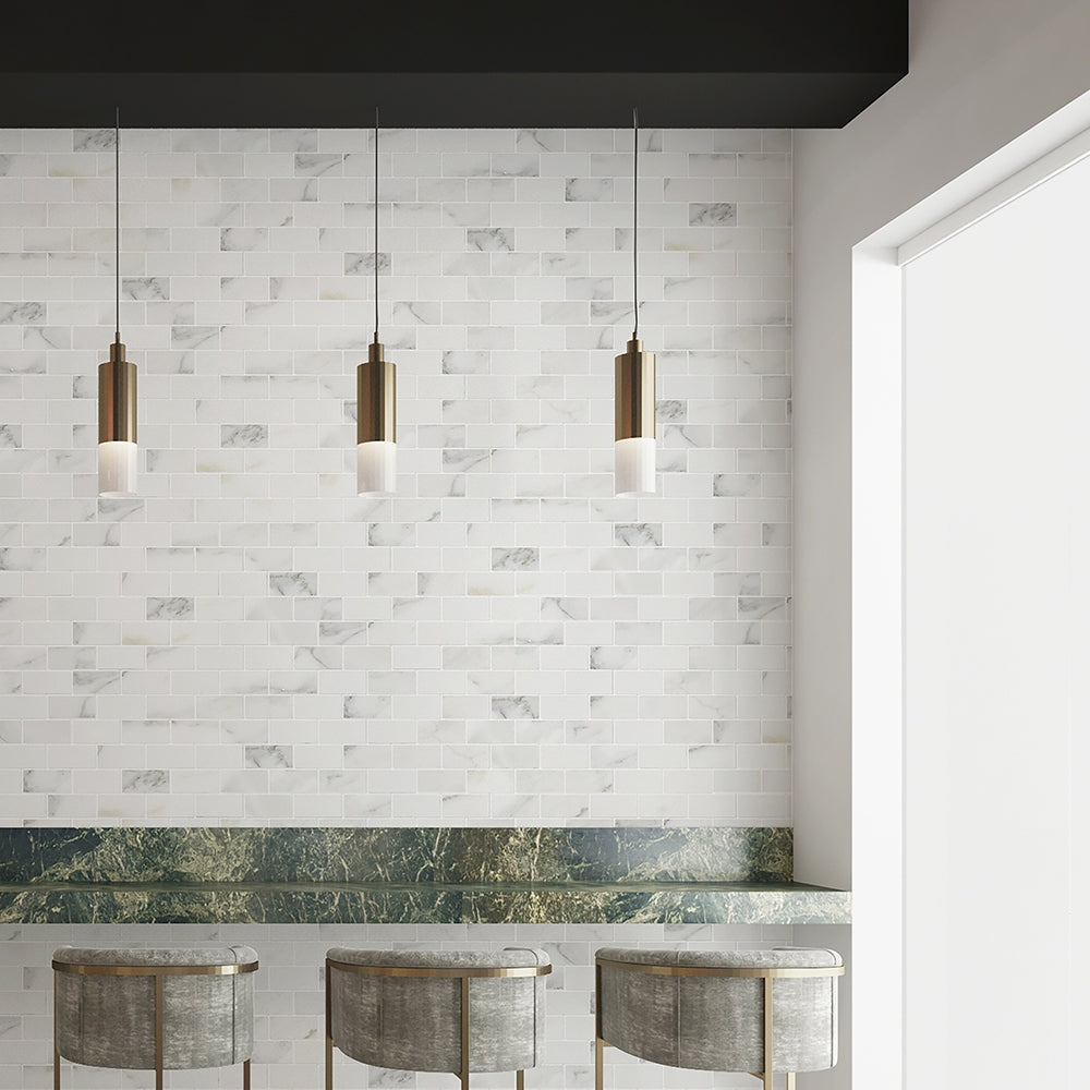 Calacatta Gold Polished Marble Tiles 2 3/4x5 1/2 Marble Polished 3x12 Tiles — 2