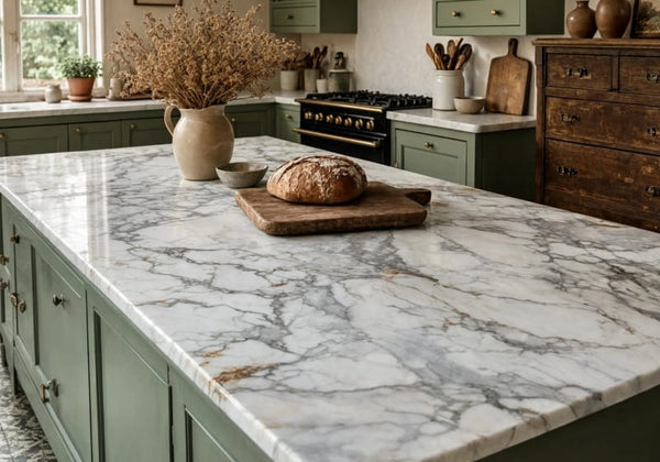 Calacatta Gold Supreme Polished Marble Slab Random 3/4 room scene 2