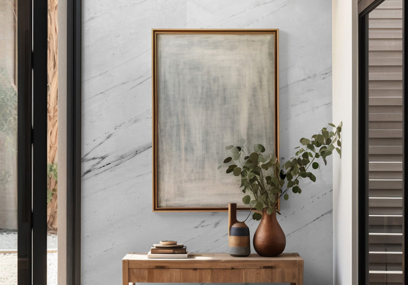 Calacatta Lincoln Polished Marble Slab Random room scene 4